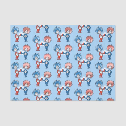 Dr. Seuss | Ding One Thing Two Patriotic Graphic Tissuepapier (Voorkant)