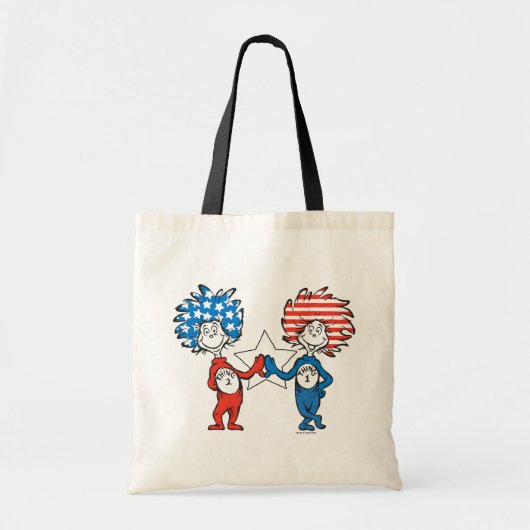 Dr. Seuss | Ding One Thing Two Patriotic Graphic Tote Bag (Voorkant)
