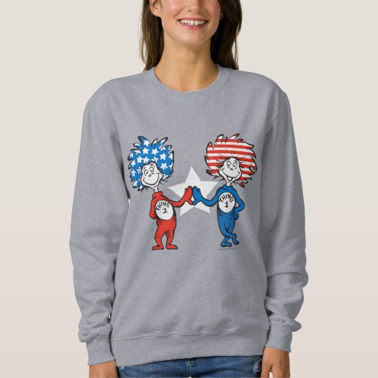Dr. Seuss | Ding One Thing Two Patriotic Graphic Trui (Voorkant)