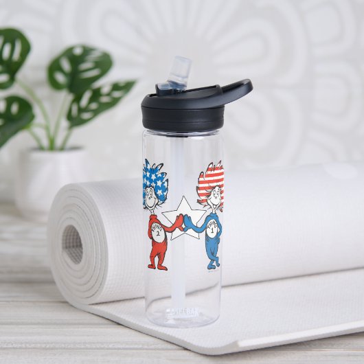 Dr. Seuss | Ding One Thing Two Patriotic Graphic Waterfles (Links)