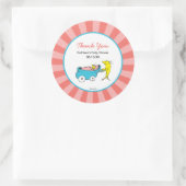 Dr. Seuss| Eén vis - Girl Baby shower Hartelijk da Ronde Sticker (Tas)