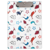 Dr. Seuss | één vis twee vis ster patroon Klembord (Voorkant)