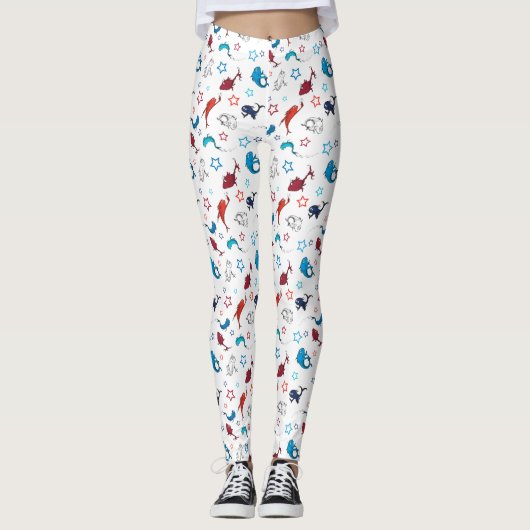 Dr. Seuss | één vis twee vis ster patroon Leggings (Voorkant)