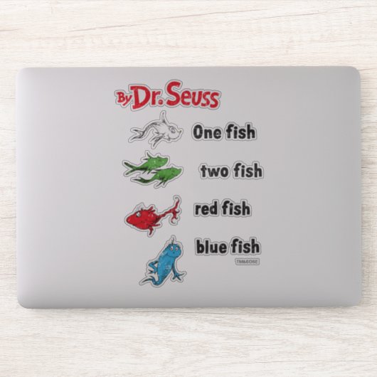 Dr. Seuss| Eén vis twee vis -  Sticker (Computer)