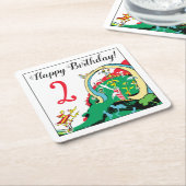 Dr. Seuss | Fijne verjaardag voor u Vierkante Kartonnen Onderzetter (Schuin)