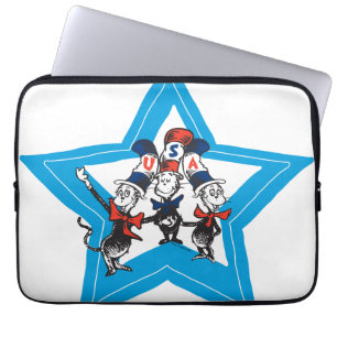 Dr. Seuss Grafische afbeelding van kleine katten Laptop Sleeve