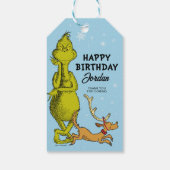Dr. Seuss | Grinch Étiquette de cadeau d'anniversa (Dos)
