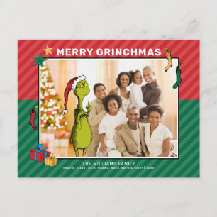 Dr. Seuss   Grinch Familie Foto Feestdagenkaart