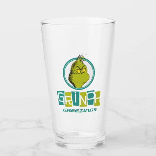 Dr. Seuss | Grinch Greetings Glas (Voorkant)