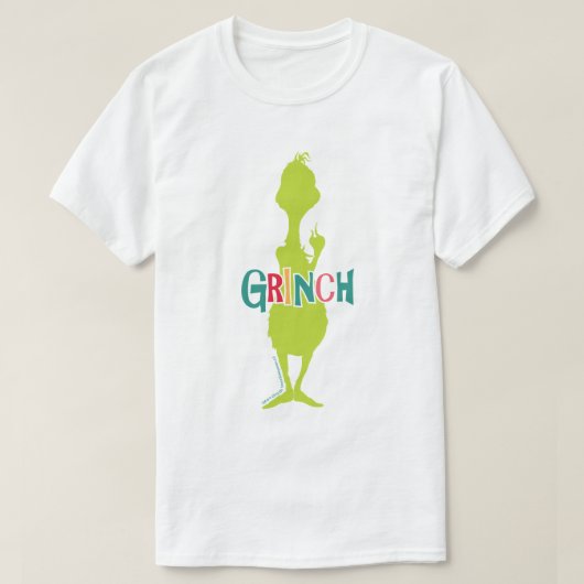 Dr. Seuss | Grinch - groen silhouet T-shirt (Design voorkant)
