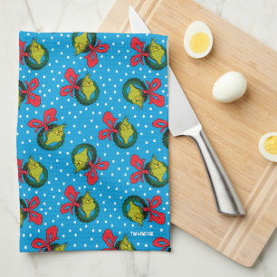Dr. Seuss Grinch Kerstkrans Patroon Theedoek
