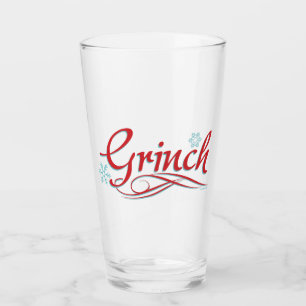 Dr. Seuss Grinch - Rood en Blauw Script Glas