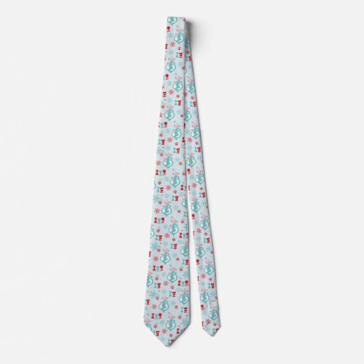 Dr. Seuss | Grinch - Rood en Blauw Script Stropdas (Voorkant)