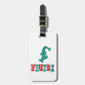 Dr. Seuss | Grinch - rood en groen Bagagelabel (Voorkant verticaal)