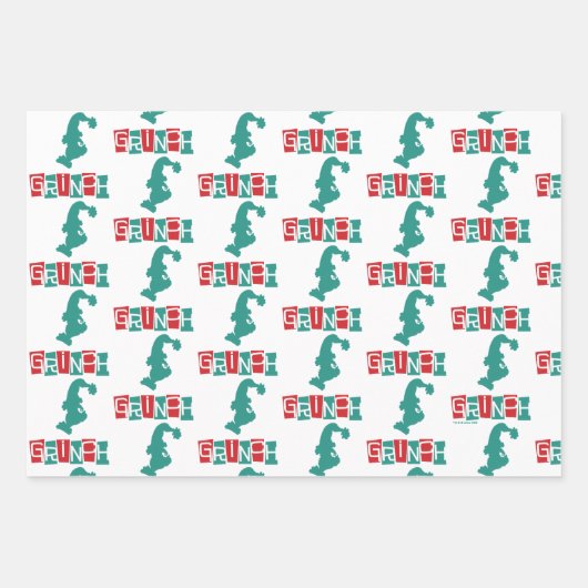 Dr. Seuss | Grinch - rood en groen Inpakpapier Vel (Voorkant 3)