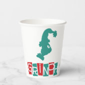 Dr. Seuss | Grinch - rood en groen Papieren Bekers (Achterkant)