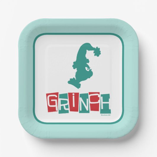 Dr. Seuss | Grinch - rood en groen Papieren Bordje (Voorkant)