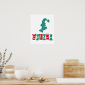 Dr. Seuss | Grinch - rood en groen Poster (Keuken)