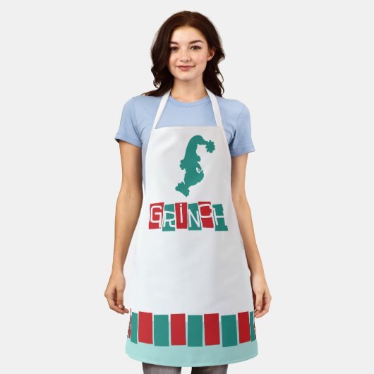 Dr. Seuss | Grinch - rood en groen Schort (Gedragen)