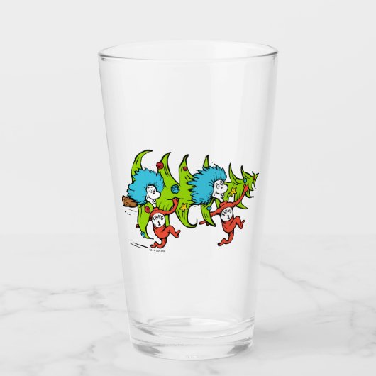 Dr. Seuss | Grinch | Thing One Thing Kerstmis Glas (Voorkant)