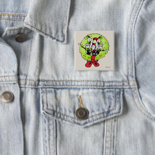 Dr Seuss   Grinch   Wie-ville Kerstvreugde Vierkante Button 5,1 Cm