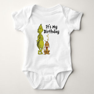 Dr. Seuss Grinch Winter Verjaardag Romper