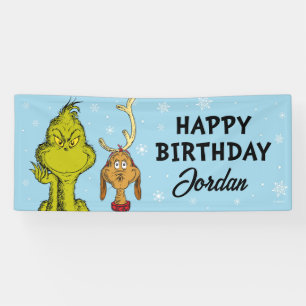 Dr. Seuss Grinch Winter Verjaardag Spandoek