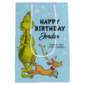 Dr. Seuss | Grinch Winter Verjaardagsgunst Medium Cadeauzakje (Achterkant)