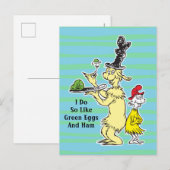 Dr. Seuss | Groene eieren en am | Vriend en Sam-I- Briefkaart (Voorkant / Achterkant)