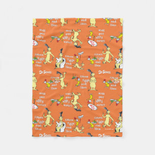 Dr. Seuss Groene Eieren en Ham Karakterpatroon Fleece Deken
