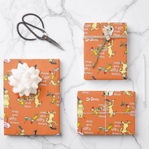 Dr. Seuss Groene Eieren en Ham Karakterpatroon Inpakpapier Vel