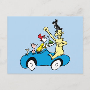 Dr. Seuss Groene Eieren en Ham Karakters in Auto Briefkaart