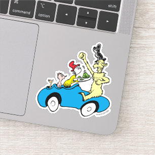Dr. Seuss Groene Eieren en Ham Karakters in Auto Sticker