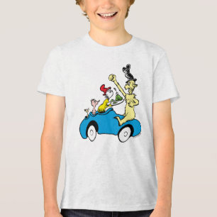 Dr. Seuss Groene Eieren en Ham Karakters in Auto Tri-Blend Shirt