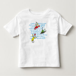Dr. Seuss Groene eieren en ham Storybook-patroon Kinder Shirts