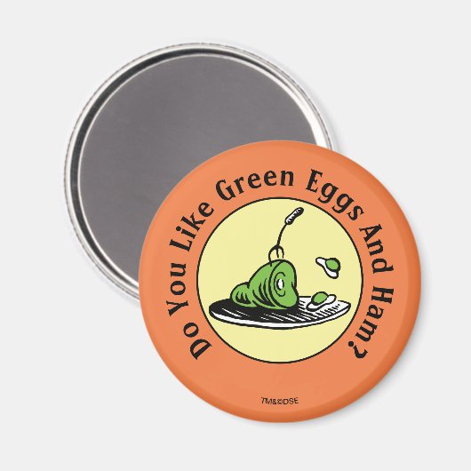 Dr. Seuss | Groene eieren en zwompictogram Magneet (Voorkant / Achterkant)