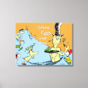 Dr. Seuss Groene Eieren & Ham Water Scène Canvas Afdruk