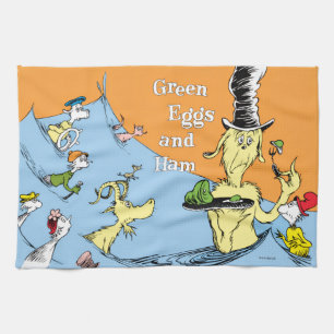 Dr. Seuss Groene Eieren & Ham Water Scene Theedoek