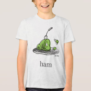 Dr. Seuss Groene eieren met ham Tri-Blend Shirt