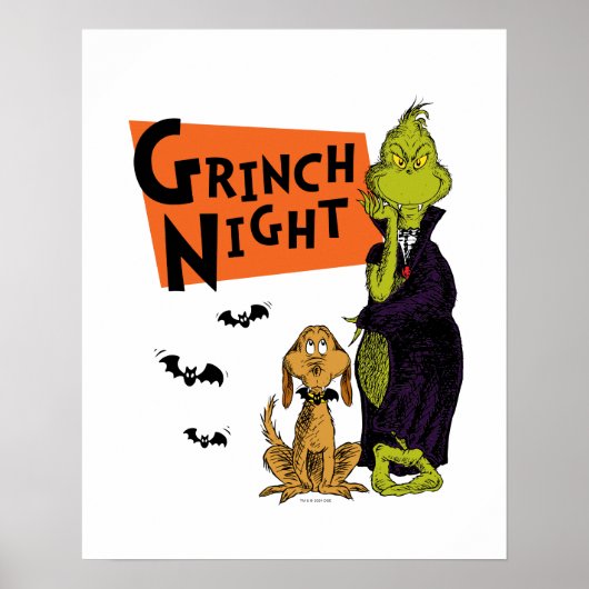 Dr. Seuss | Halloween Grinch Nacht Grafisch Poster (Voorkant)