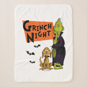 Dr. Seuss Halloween Grinch Nacht Grafisch Sherpa Deken
