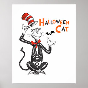 Dr. Seuss Halloween Kat in de Hoed Poster