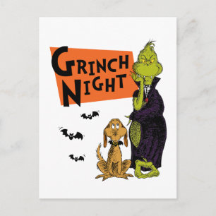 Dr. Seuss Hallowen Grinch Nacht Grafisch Briefkaart