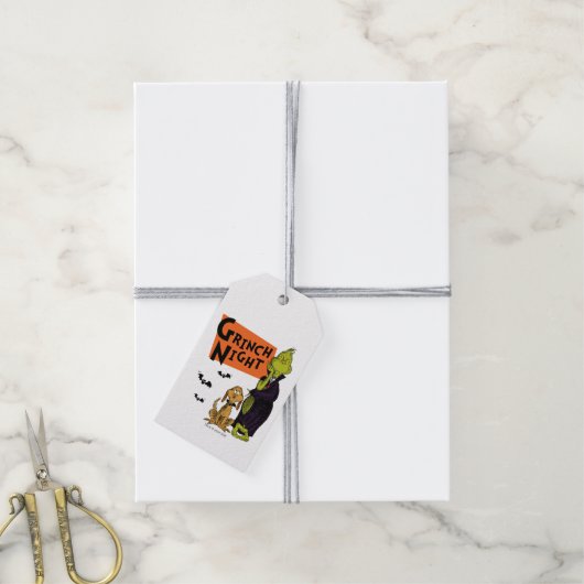 Dr. Seuss | Hallowen Grinch Night Graphic Cadeaulabel (Met Touw)