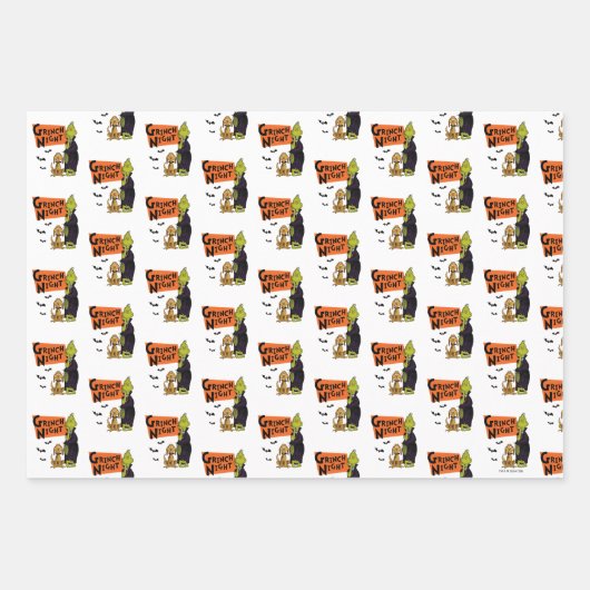 Dr. Seuss | Hallowen Grinch Night Graphic Inpakpapier Vel (Voorkant 2)