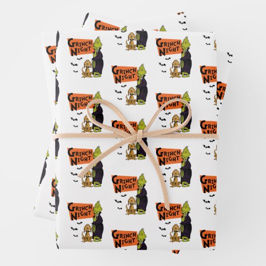 Dr. Seuss | Hallowen Grinch Night Graphic Inpakpapier Vel (In situ)