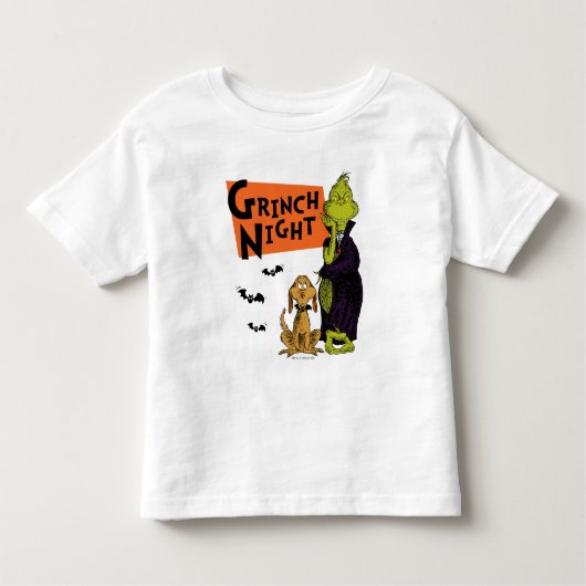 Dr. Seuss | Hallowen Grinch Night Graphic Kinder Shirts (Voorkant)