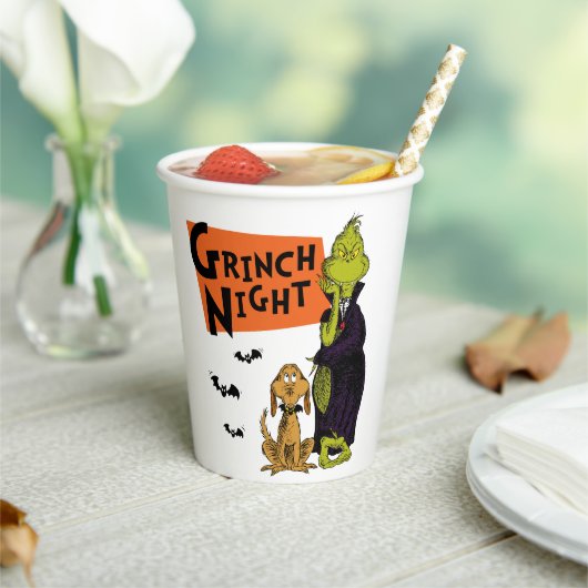 Dr. Seuss | Hallowen Grinch Night Graphic Papieren Bekers (Insitu)