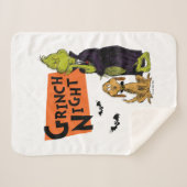 Dr. Seuss | Hallowen Grinch Night Graphic Sherpa Deken (Voorkant (horizontaal))