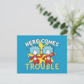 Dr. Seuss | Het eerste ding twee hier komt problem Briefkaart (Staand voorkant)